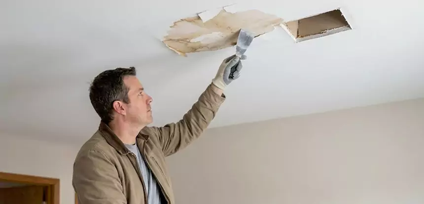 Ceiling Water Stain and Drywall Repair in Suwanee